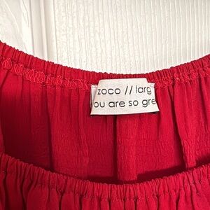 ZOCO Daymaker Flowy Tiered Crimson Midi Dress Size L